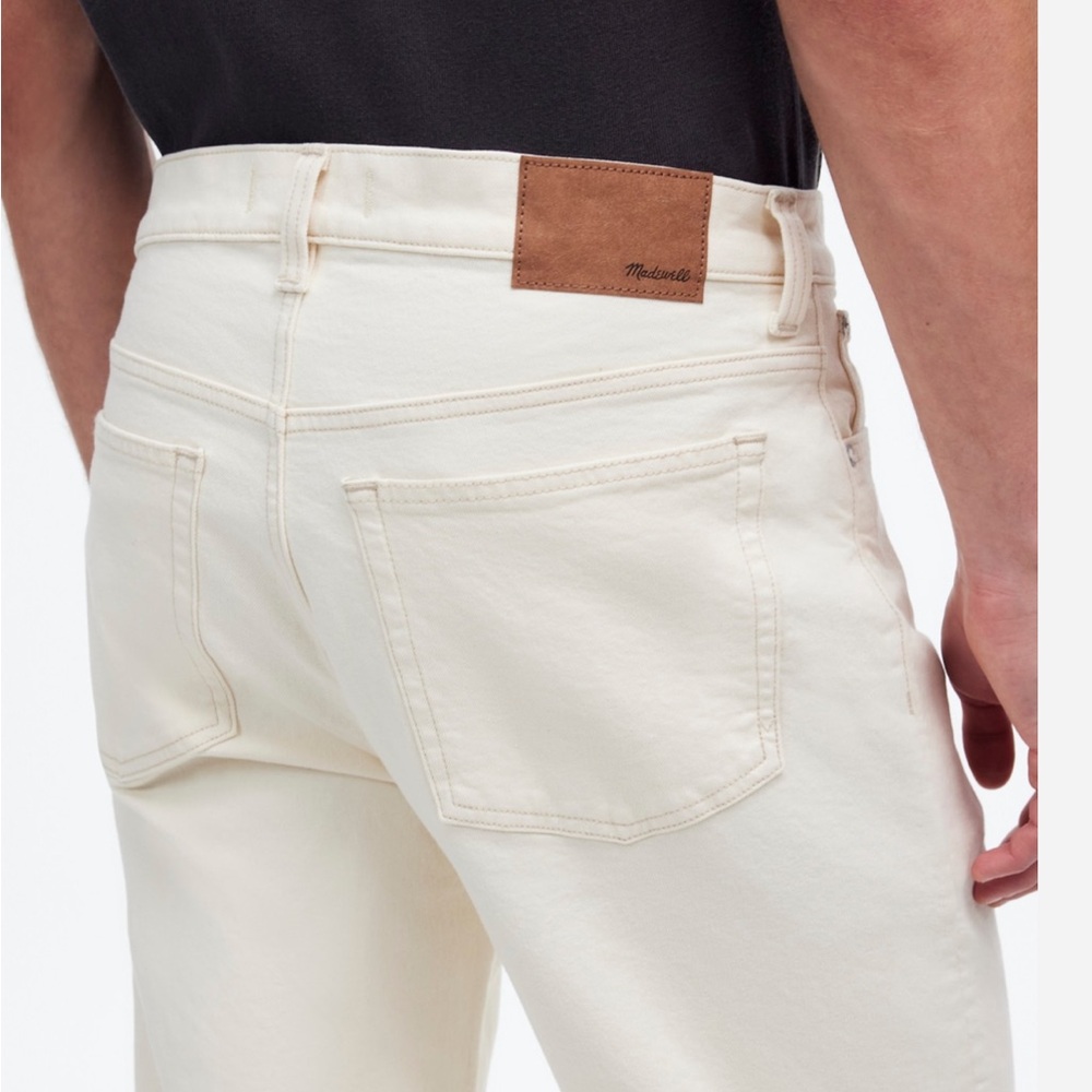 Madewell Men’s 36 X 32 Relaxed Taper Jeans Denim Stretch NWT VTG Canvas/ Cream - Picture 3 of 8
